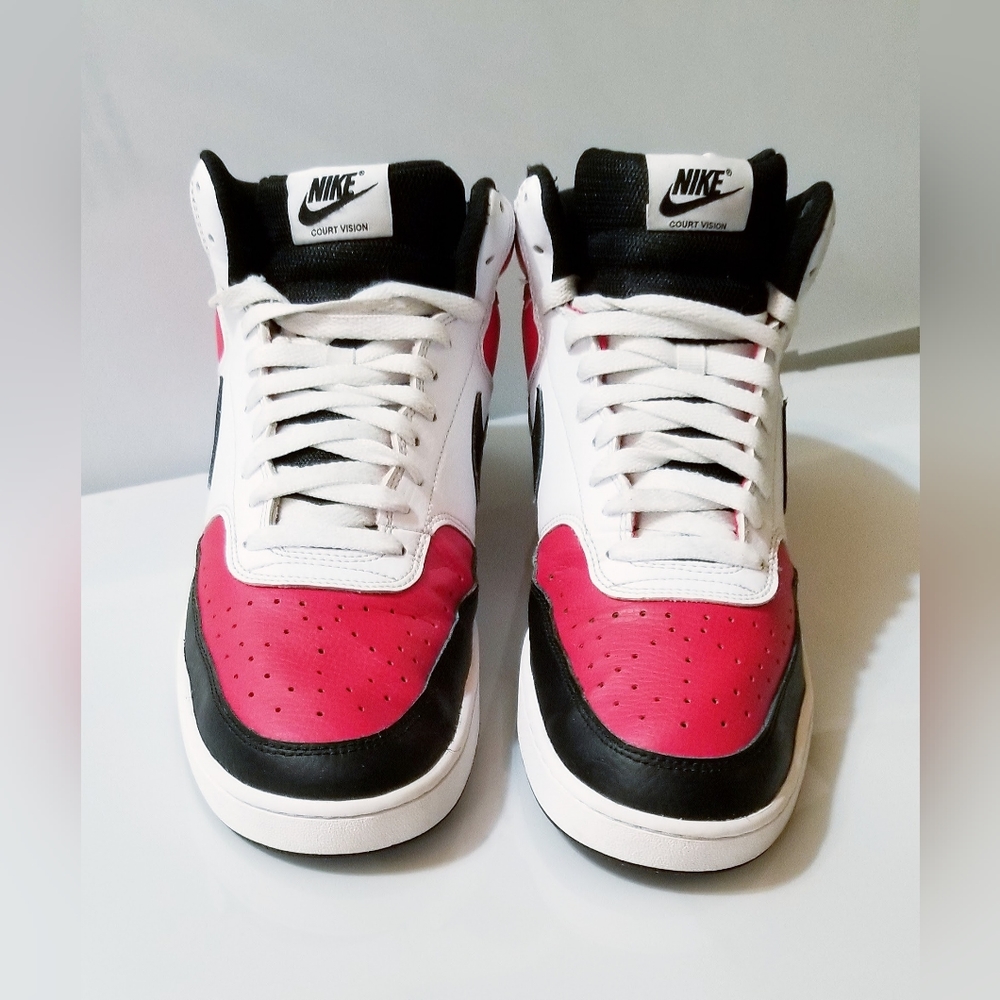 Nike Court Vision Mid ‘Satin Red’ DM1186-600 Size 12 Men's - Picture 4 of 10